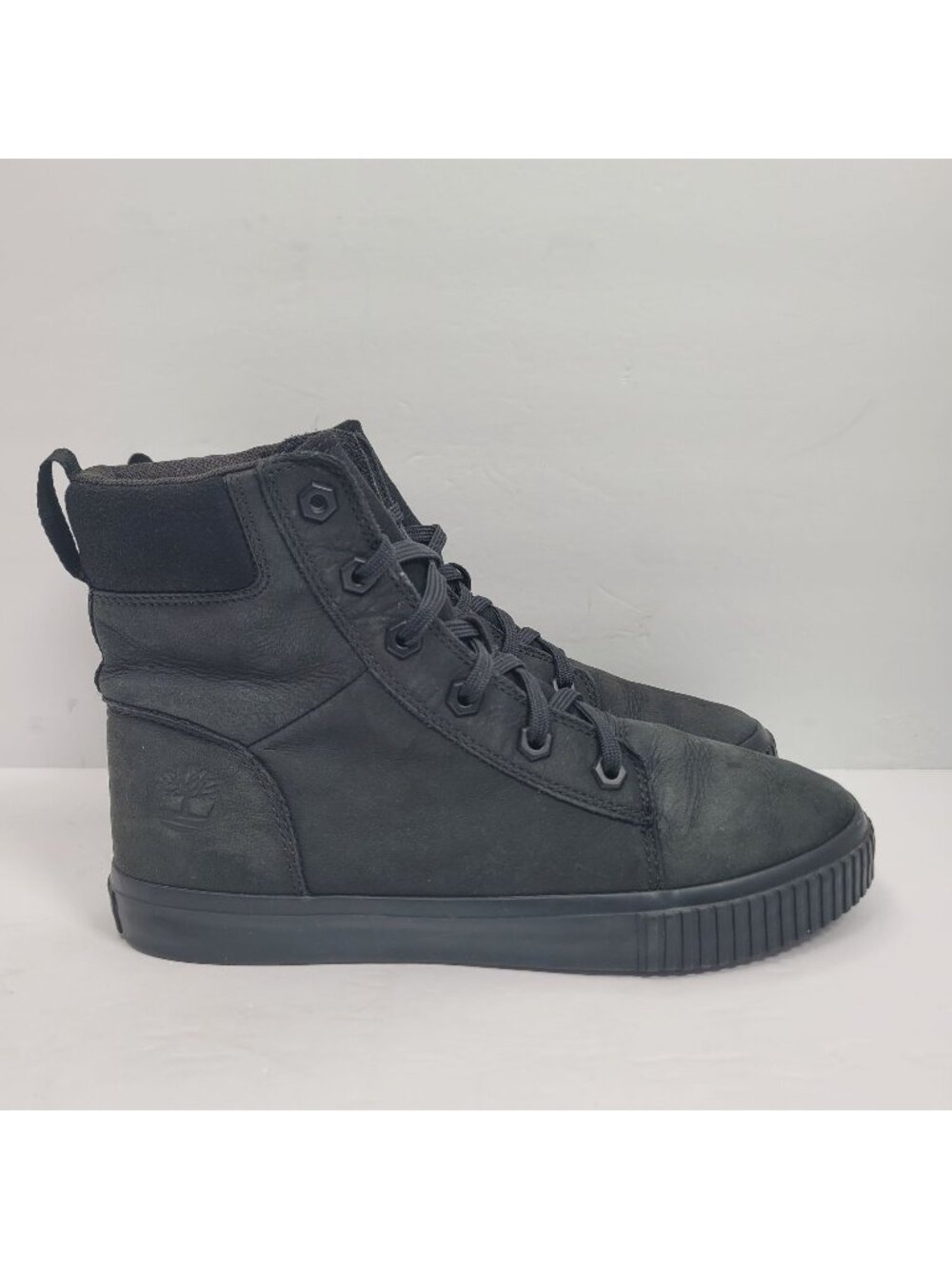 Timberland Skyla Bay Women's Black Leather High-Top Sneakers A57118 US Size 7.5